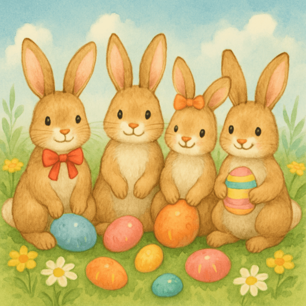 Imagem de coelhos da Páscoa