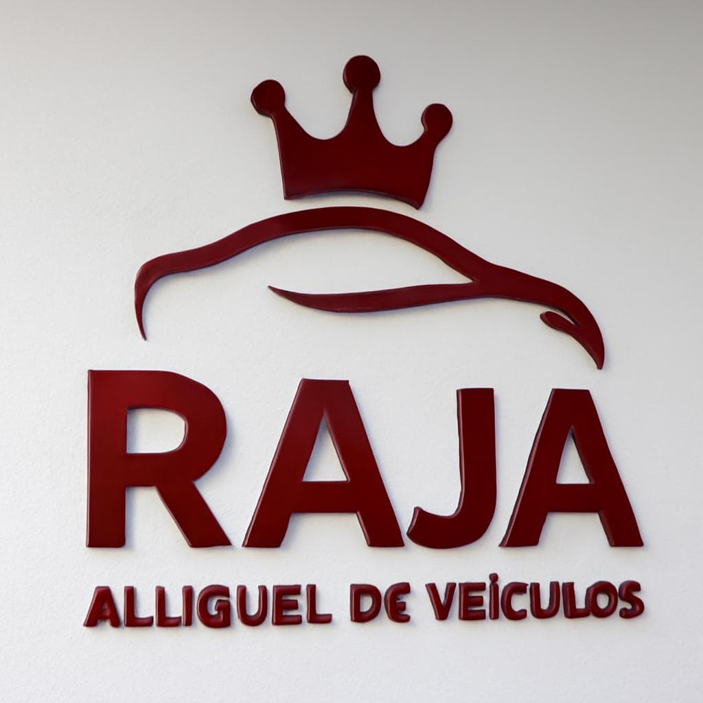 Gere para mim uma imagem real da logo da raja aluguel de veiculos