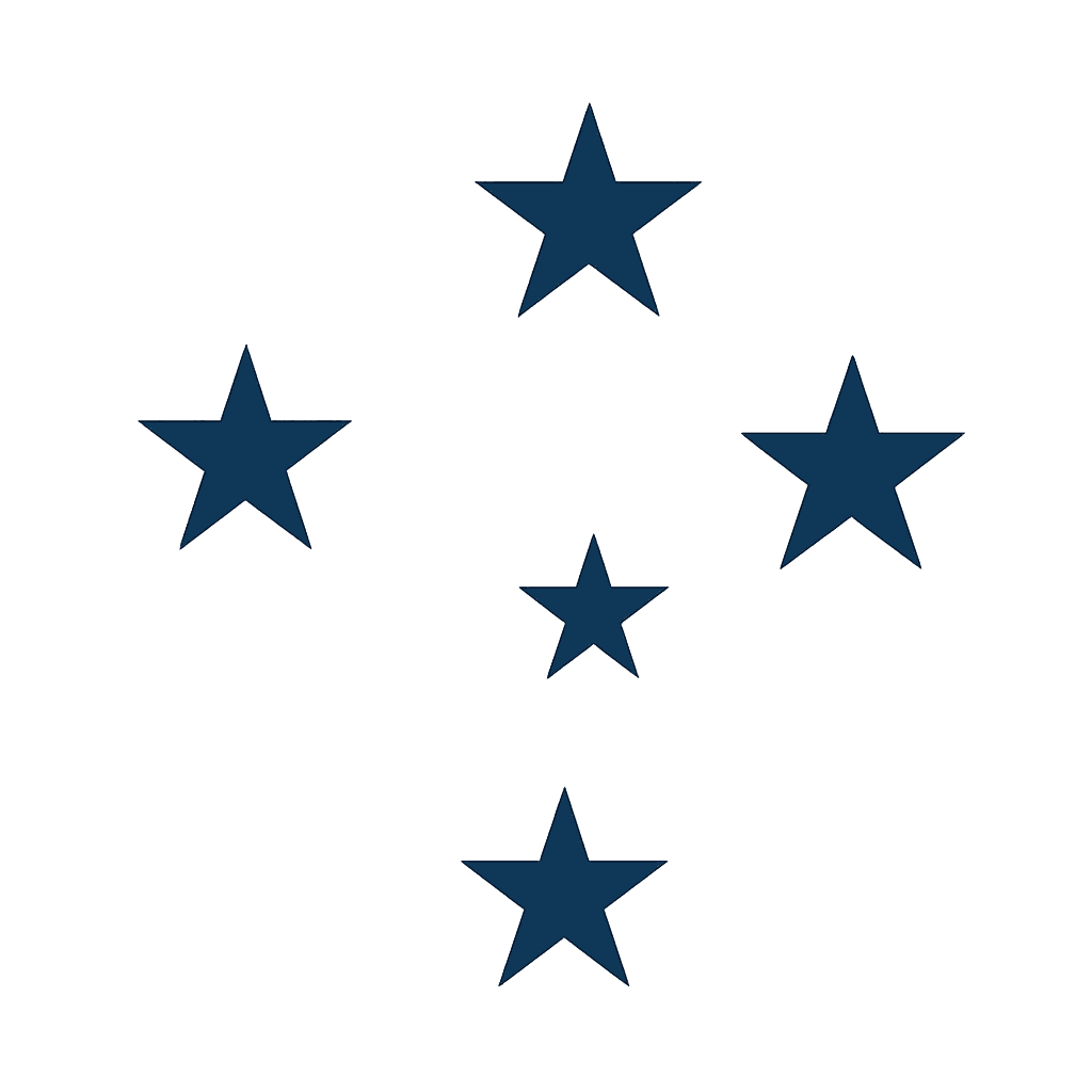 Crie uma imagem com as estrelas do Cruzeiro esporte clube.