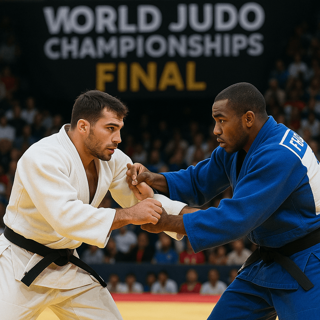 crie uma imagem da final do mundial de judô