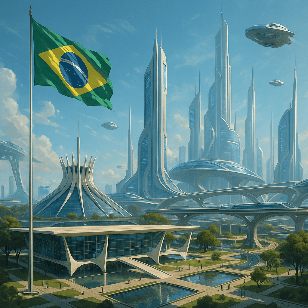Gere uma imagem futurista do brasil