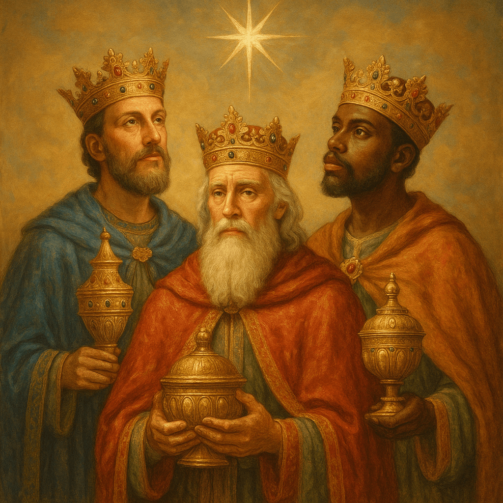 Crie uma imagem de santo reis linda