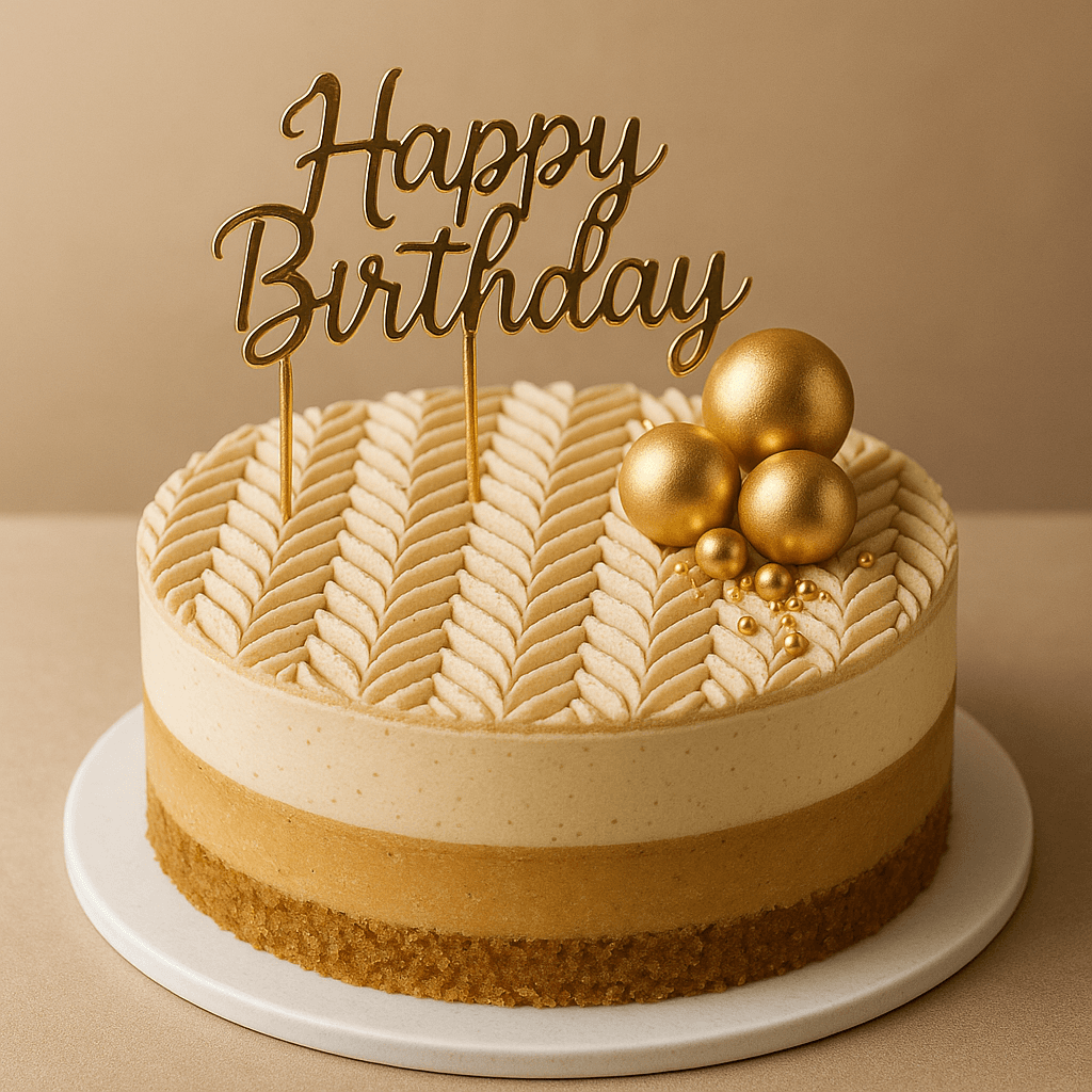 agora crie uma imagem de torta doce para aniversário chique