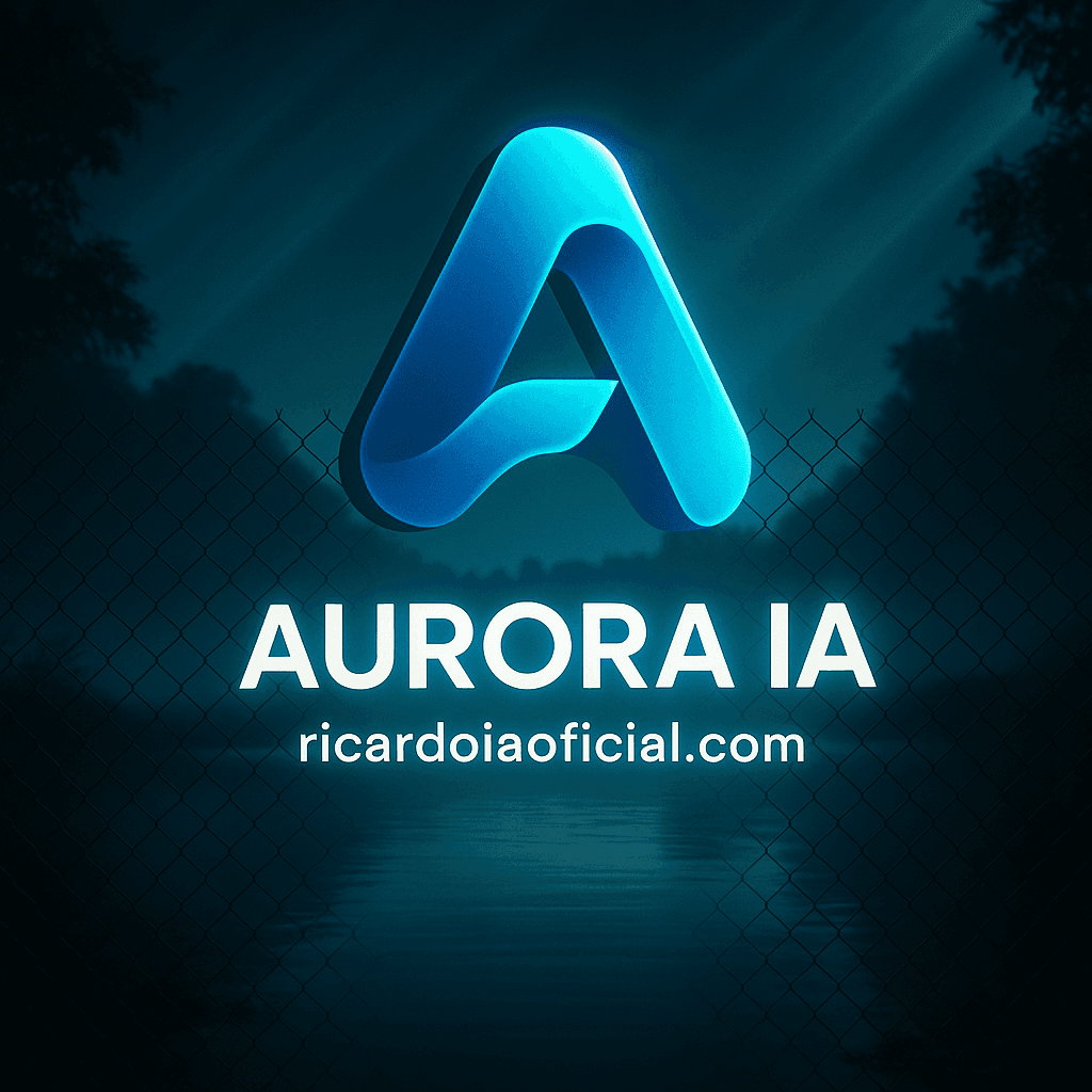 Criar uma imagem premium de campanha para a Aurora IA da plataforma ricardoiaoficial.com, com estética futurista, forte impacto visual, aparência publicitária de alto nível, beleza marcante, tecnologia elegante, luxo digital, composição cinematográfica, profundidade, iluminação bonita, alto contraste, refinamento premium e sensação visual encantadora. Contexto do pedido do usuário: Crie uma imagem de um lago cercado de tela alambrado, com a logo ART telas BH e telefone 31996806394.